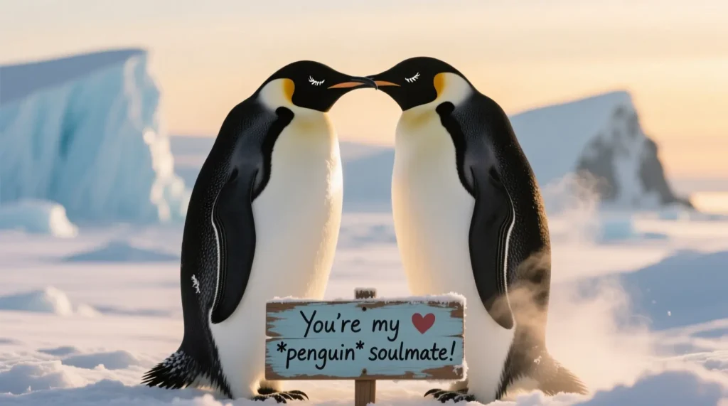  Romantic Penguin Puns 